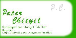 peter chityil business card